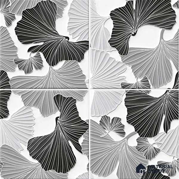 Floral Wall Tile TL 07244 Florina 1001 1 ft x 1 ft Ceramic Glossy Finish - 9 mm  | 2 mm Spacer is Mandatory | Please Expect a Slight Variation of Pattern (Sample)